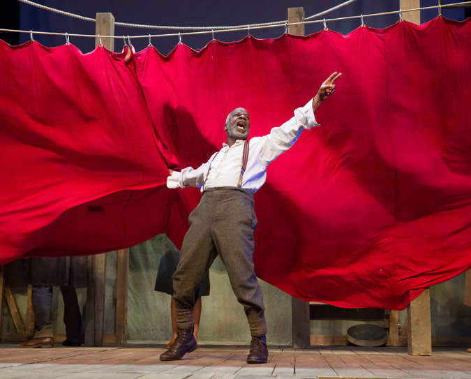 Joseph Marcell as King Lear in the Globe Theatre production